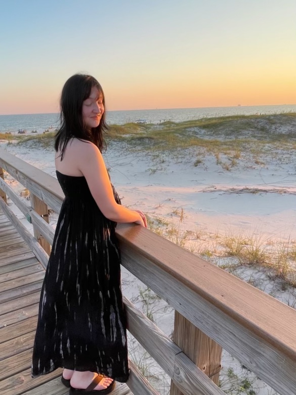 Black maxi tye dye dress